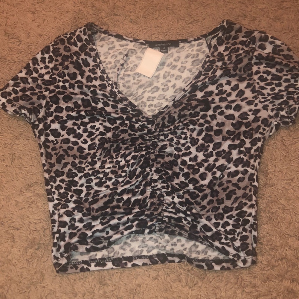 Leopard print crop top